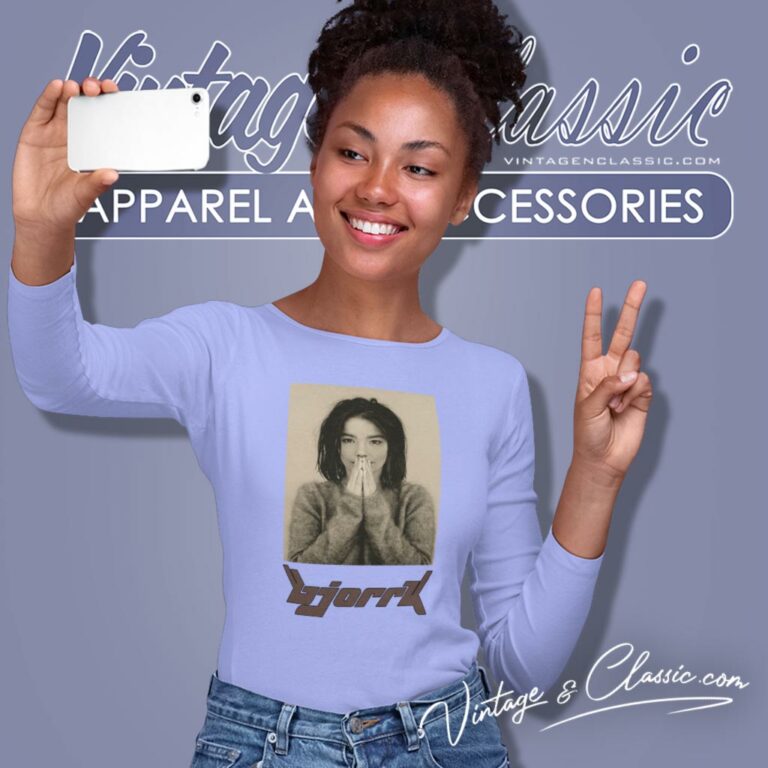 Bjork Debut Photograph Vintage Vibe Long Sleeve Tee Bjork Debut Photograph Vintage Vibe Long Sleeve Tee