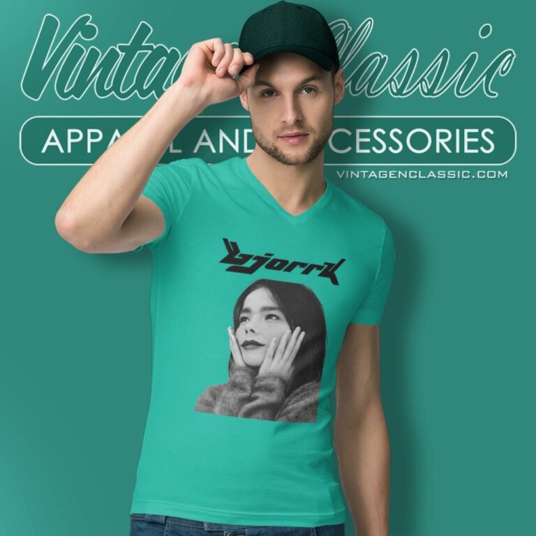 Bjork Debut V Neck TShirt Bjork Debut V Neck TShirt