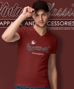 Bjork Homogenic Logo Shirt 4 Bjork Homogenic Logo V Neck TShirt 1