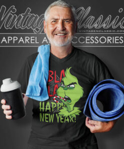 Bla Bla Grinch Happy New Year Shirt 4 Bla Bla Grinch Happy New Year V Neck TShirt