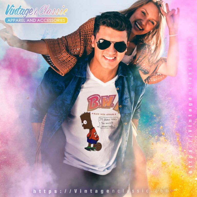 Black Bart Simpson Bwa V Neck TShirt Black Bart Simpson Bwa V Neck TShirt