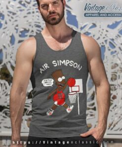 Black Bart Simpson Michael Jordan Nike Air Jordans Tank Top Racerback