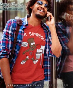 Black Bart Simpson Michael Jordan Nike Air Jordans V Neck TShirt