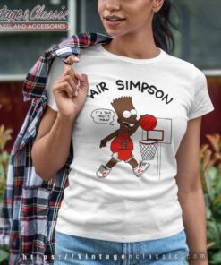 Black Bart Simpson Michael Jordan Nike Air Jordans Women TShirt