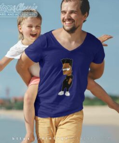 Black Bart Simpson Parody V Neck TShirt