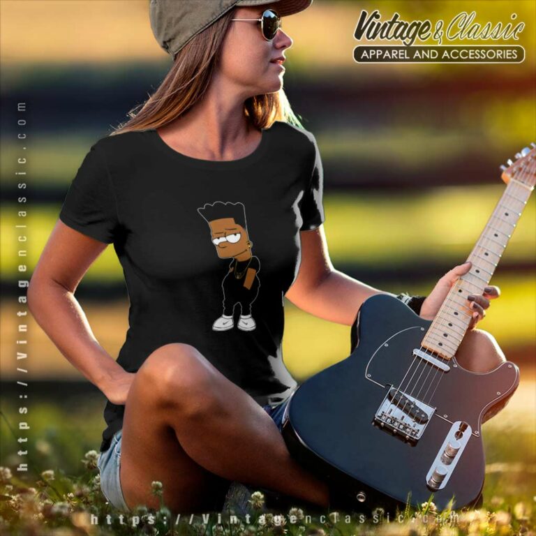 Black Bart Simpson Parody Women TShirt Black Bart Simpson Parody Women TShirt