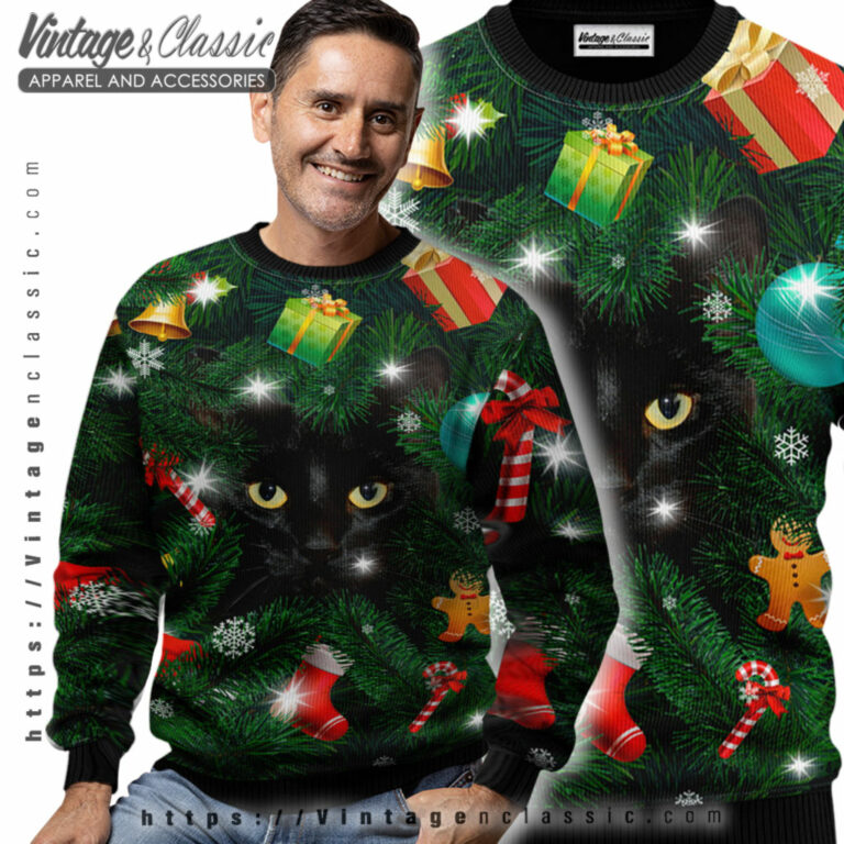 Black Cat Inside Tree Ugly Sweater Men Ugly Sweater 1 Black Cat Inside Tree Ugly Sweater Men Ugly Sweater 1