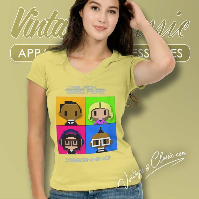 Black Eyed Peas Shirt The Beginning Album V Neck TShirt Black Eyed Peas Shirt The Beginning Album V Neck TShirt