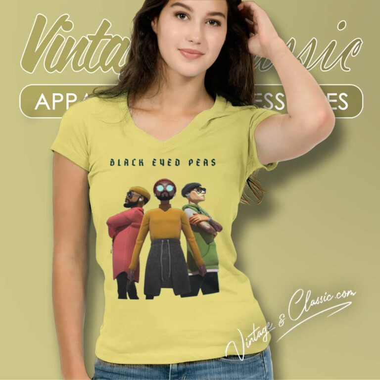 Black Eyed Peas Translation Album V Neck TShirt Black Eyed Peas Translation Album V Neck TShirt