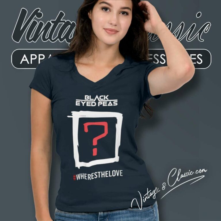 Black Eyed Peas Where Is The Love V Neck TShirt Black Eyed Peas Where Is The Love V Neck TShirt