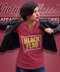 Black Flag 1995 Tour V Neck TShirt