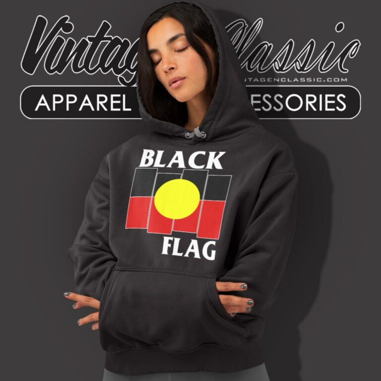 Black Flag Aboriginal Flag Hoodie Black Flag Aboriginal Flag Hoodie