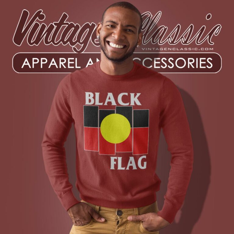 Black Flag Aboriginal Flag Sweatshirt Black Flag Aboriginal Flag Sweatshirt