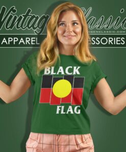 Black Flag Aboriginal Flag Women T Shirt