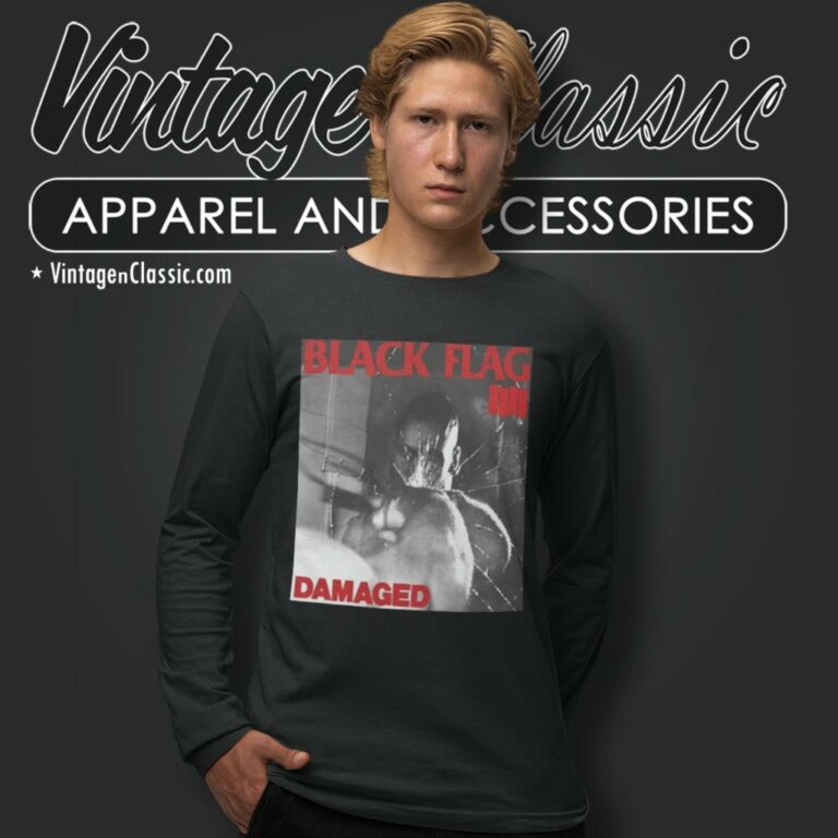 Black Flag Damaged Album Long Sleeve Tee Black Flag Damaged Album Long Sleeve Tee