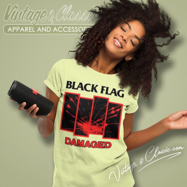 Black Flag Damaged Women T Shirt Black Flag Damaged Women T Shirt