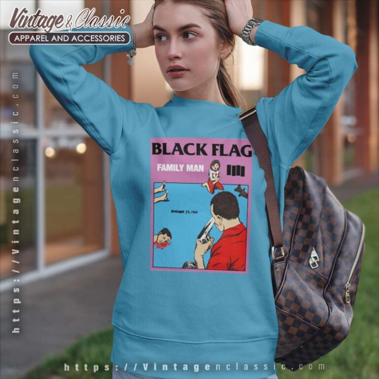 Black Flag Family Man Album Sweatshirt Black Flag Family Man Album Sweatshirt
