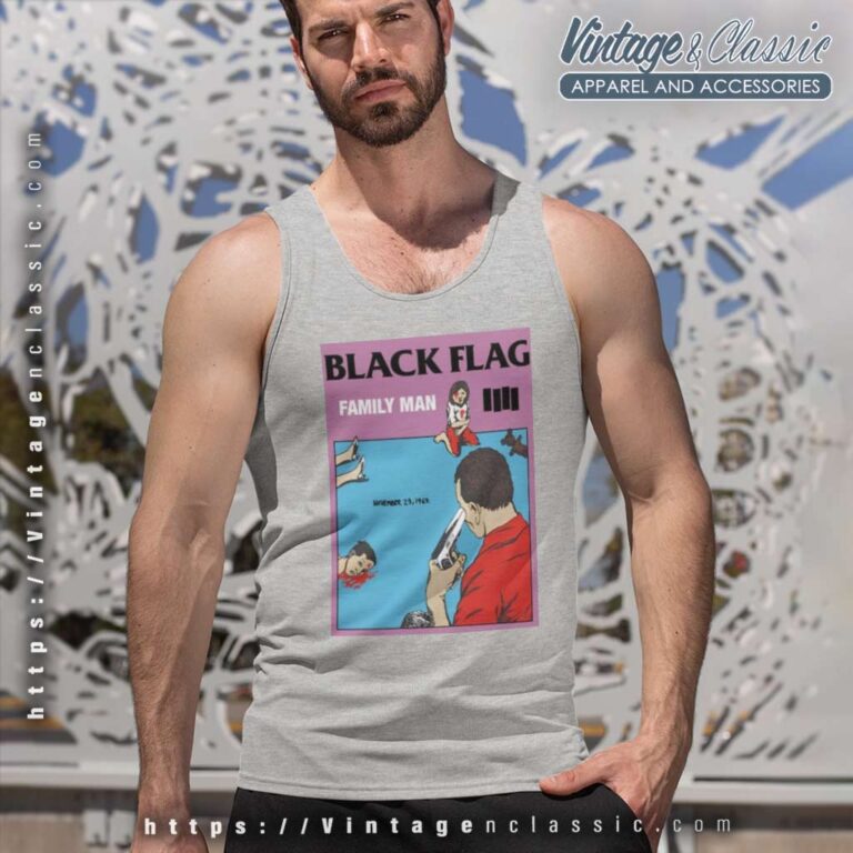 Black Flag Family Man Album Tank Top Racerback Black Flag Family Man Album Tank Top Racerback