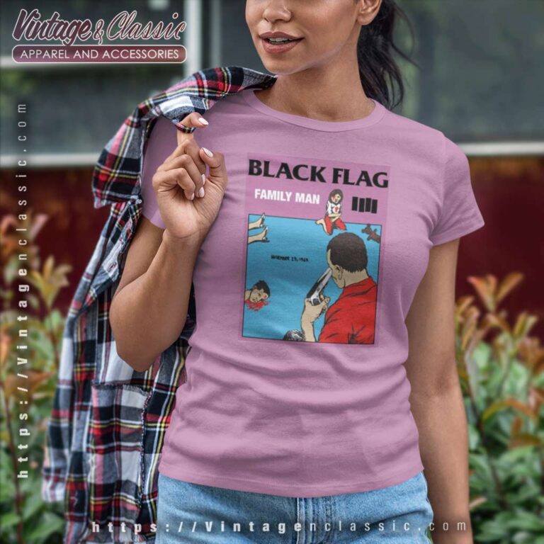 Black Flag Family Man Album Women TShirt Black Flag Family Man Album Women TShirt