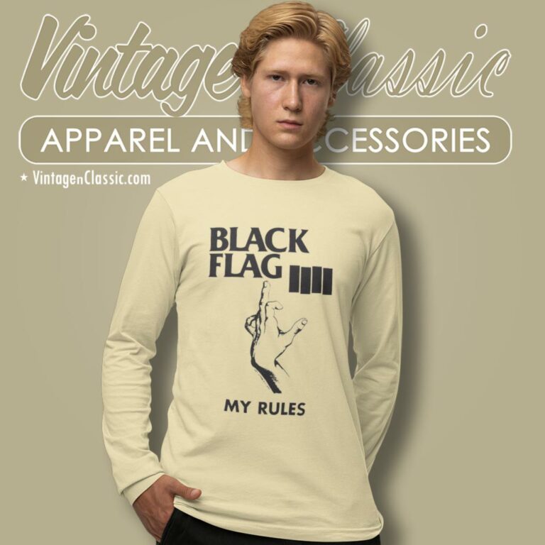 Black Flag My Rules Long Sleeve Tee Black Flag My Rules Long Sleeve Tee