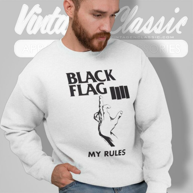 Black Flag My Rules Sweatshirt Black Flag My Rules Sweatshirt