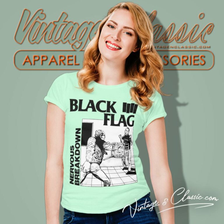 Black Flag Nervous Breakdown Album Women T Shirt Black Flag Nervous Breakdown Album Women T Shirt