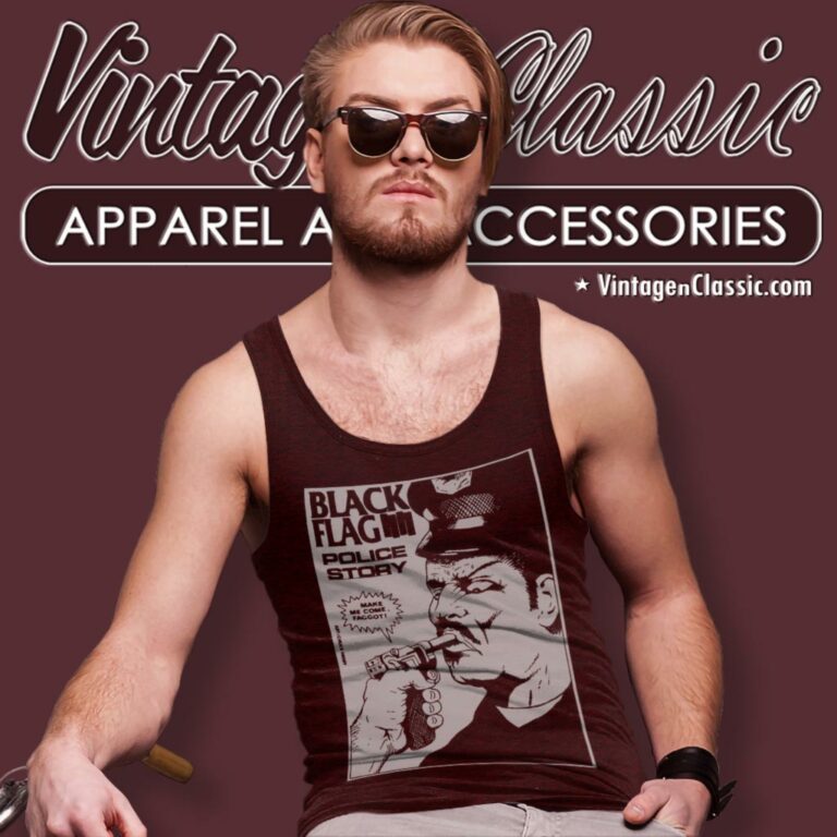 Black Flag Police Story Tank Top Racerback Black Flag Police Story Tank Top Racerback