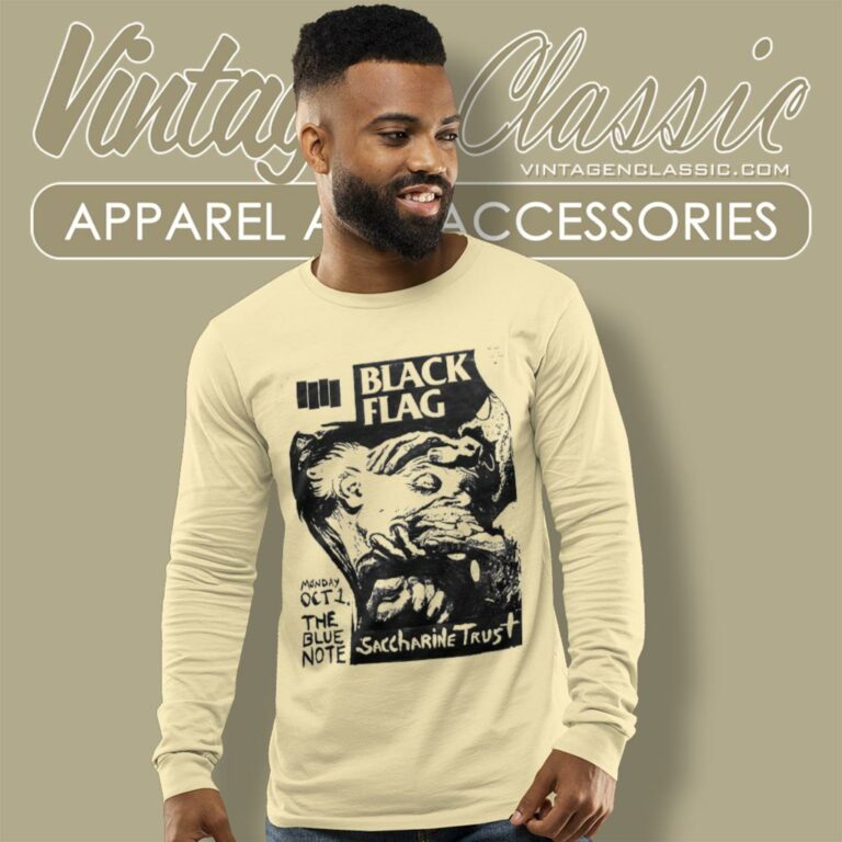 Black Flag Show Flyer Long Sleeve Tee Black Flag Show Flyer Long Sleeve Tee
