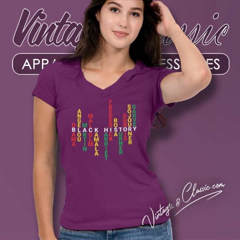 Black History Month Shirt Human Rights Names V Neck TShirt Black History Month Shirt Human Rights Names V Neck TShirt