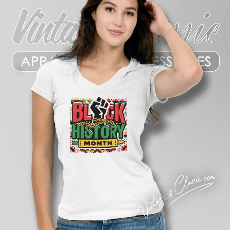 Black History Month Shirt Strong V Neck TShirt Black History Month Shirt Strong V Neck TShirt