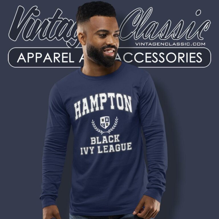 Black Ivy League Hampton University Long Sleeve Tee Black Ivy League Hampton University Long Sleeve Tee
