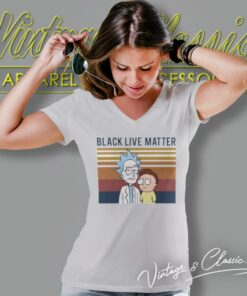 Black Live Matter Rick And Morty V Neck TShirt