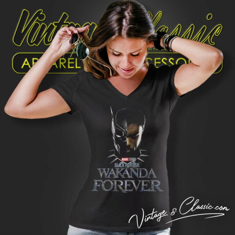 Black Panther 2 Shirt Wakanda Forever King Tchalla V Neck TShirt Black Panther 2 Shirt Wakanda Forever King Tchalla V Neck TShirt