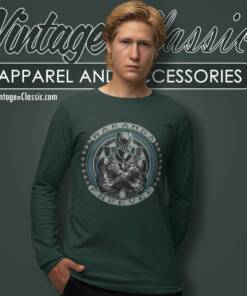 Black Panther Circle Bead Logo Shirt 4 Black Panther Circle Bead Logo Long Sleeve Tee