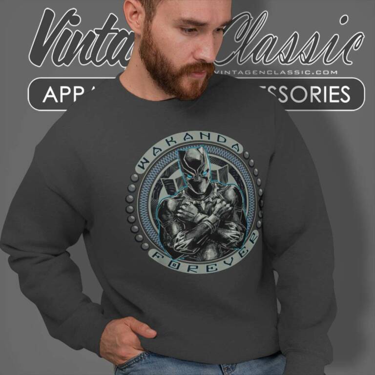 Black Panther Circle Bead Logo Sweatshirt Black Panther Circle Bead Logo Sweatshirt