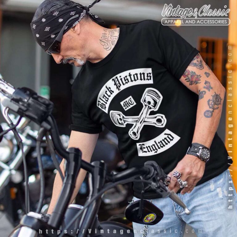 Black Pistons Mc England T Shirt Black Pistons Mc England T Shirt