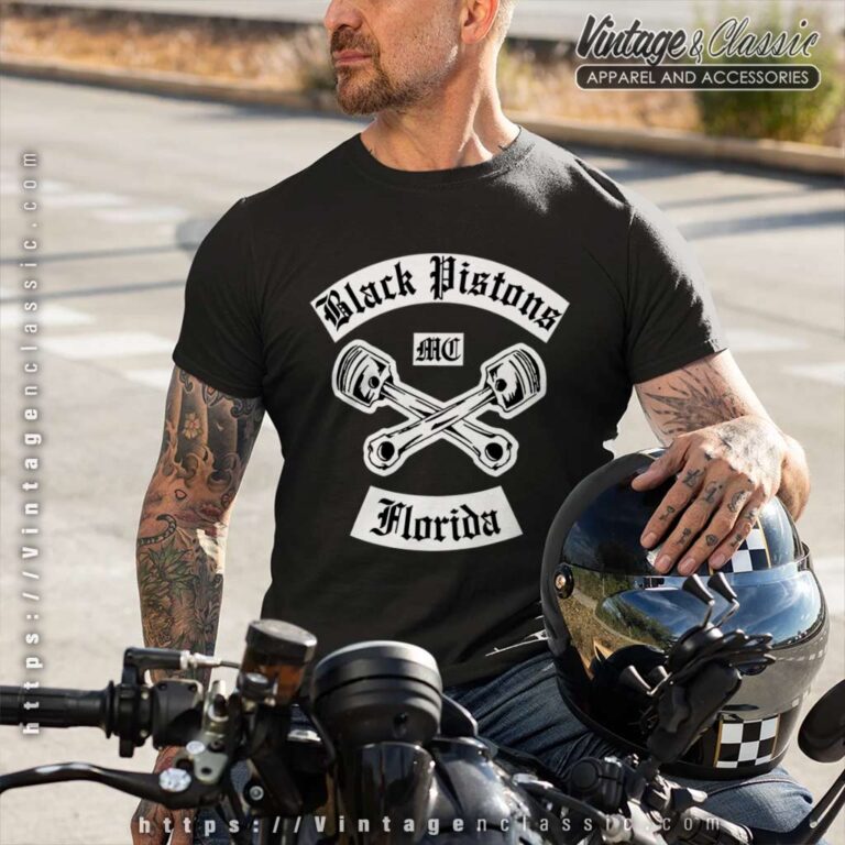 Black Pistons Mc Florida Tshirt Black Pistons Mc Florida Tshirt