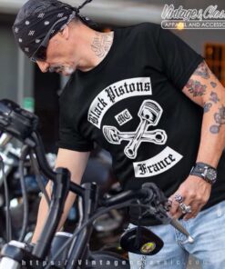 Black Pistons Mc France T Shirt