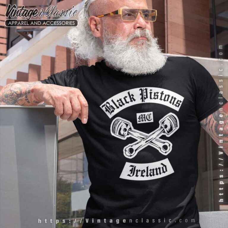 Black Pistons Mc Ireland Biker T shirt 1 Black Pistons Mc Ireland Biker T shirt 1