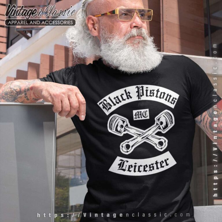Black Pistons Mc Leicester Biker T shirt Black Pistons Mc Leicester Biker T shirt