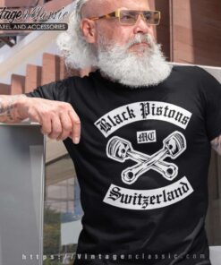 Black Pistons Mc Switzerland Biker T shirt