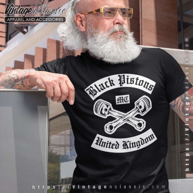 Black Pistons Mc United Kingdom Biker T shirt Black Pistons Mc United Kingdom Biker T shirt