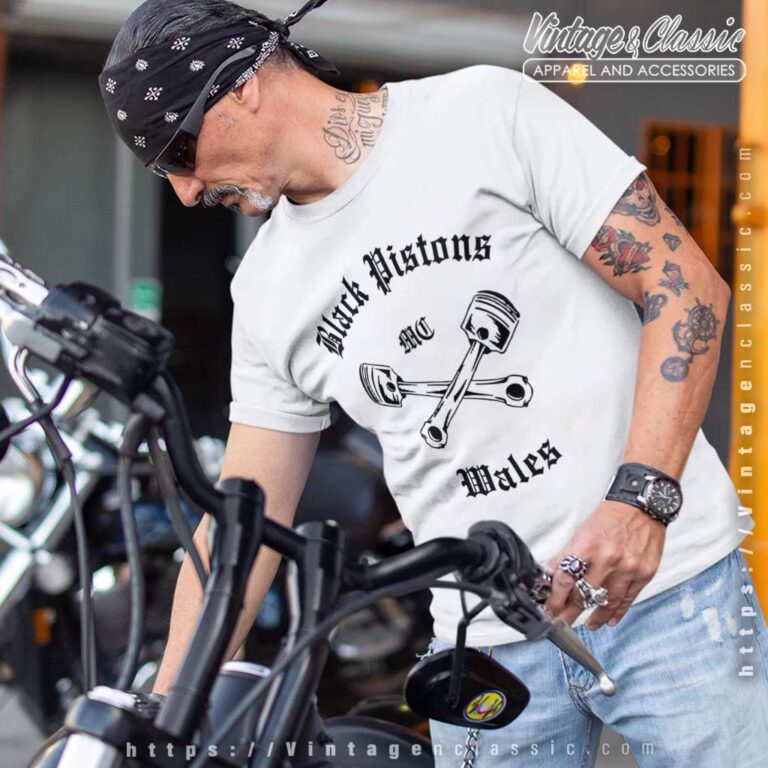 Black Pistons Mc Wales T Shirt Black Pistons Mc Wales T Shirt