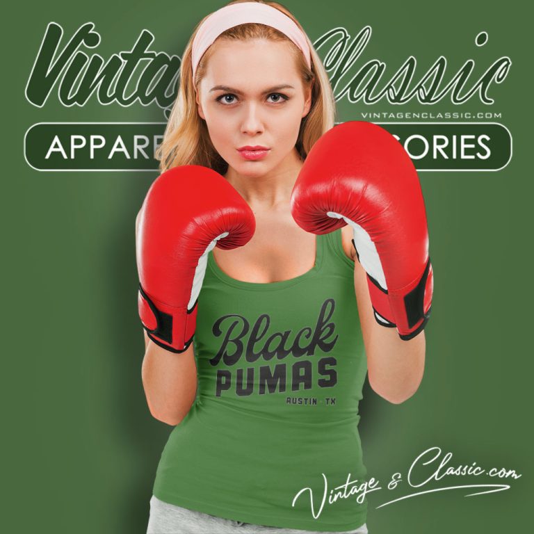 Black Pumas Austin Tex Tank Top Racerback Black Pumas Austin Tex Tank Top Racerback