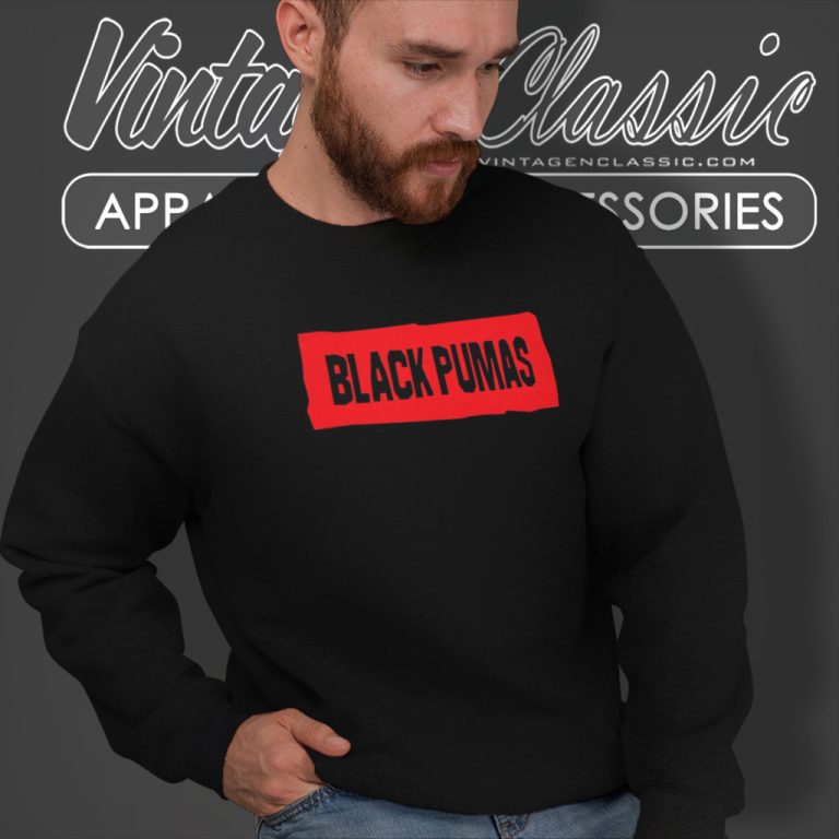 Black Pumas Shirt Red Logo Stamp Sweatshirt Black Pumas Shirt Red Logo Stamp Sweatshirt
