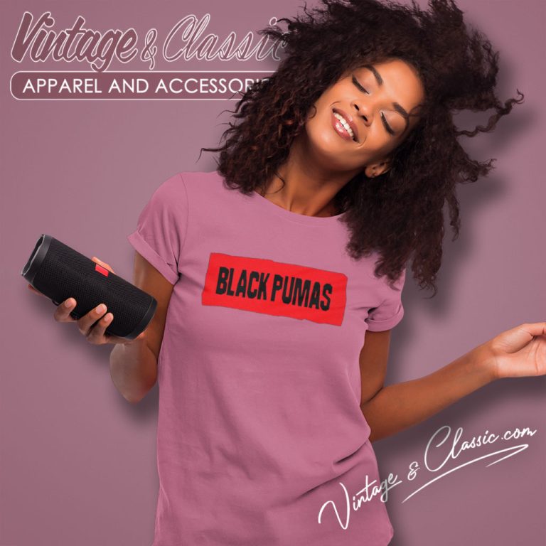 Black Pumas Shirt Red Logo Stamp Women T Shirt Black Pumas Shirt Red Logo Stamp Women T Shirt