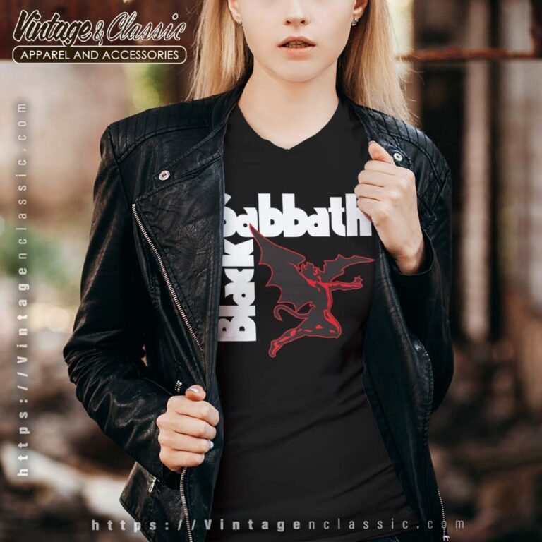 Black Sabbath Demon Logo Premium Vneck Black Sabbath Demon Logo Premium Vneck