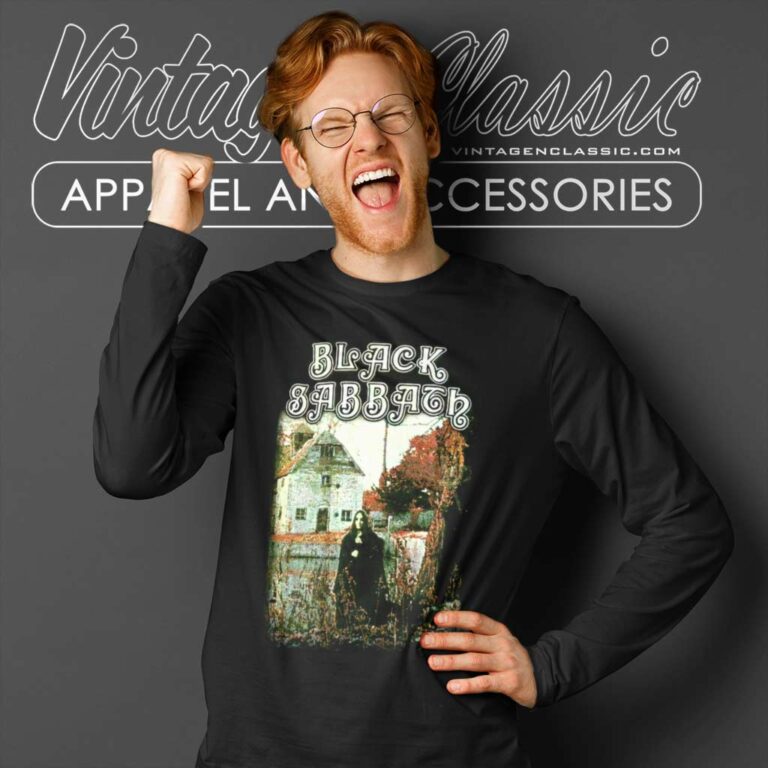 Black Sabbath First Album Vintage Long Sleeve Tee Black Sabbath First Album Vintage Long Sleeve Tee