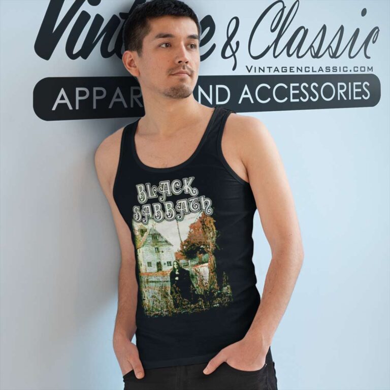 Black Sabbath First Album Vintage Tank Top Racerback Black Sabbath First Album Vintage Tank Top Racerback