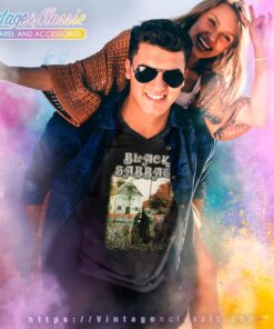 Black Sabbath First Album Vintage V Neck TShirt